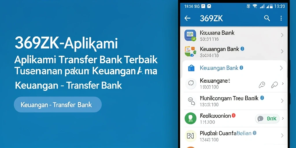 Tampilan antarmuka aplikasi Transfer Bank 369ZK yang modern dan user-friendly.