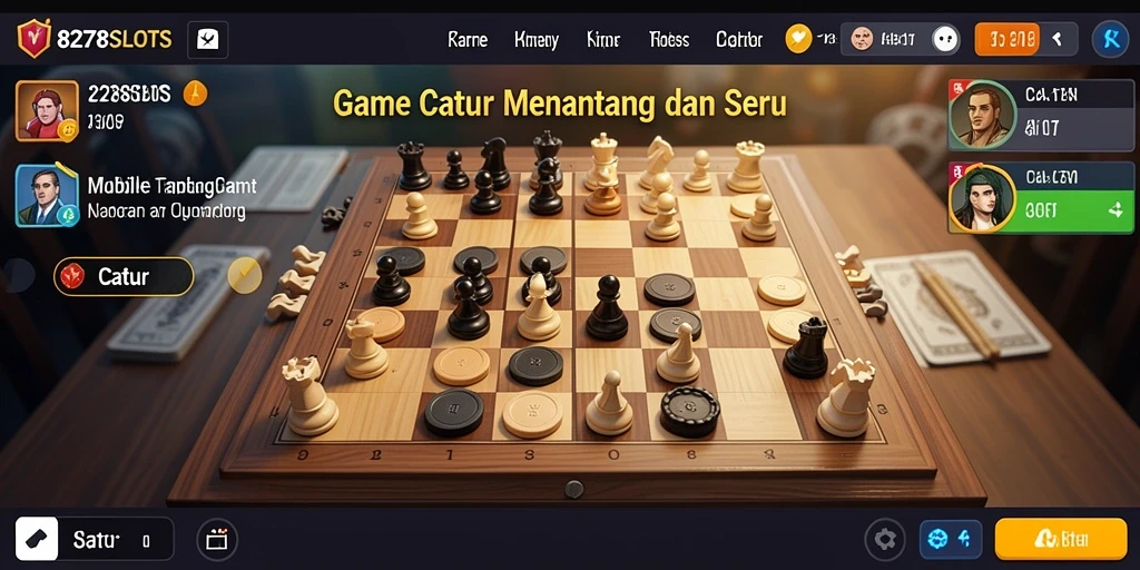 Antarmuka permainan Catur yang menawan dan interaktif.