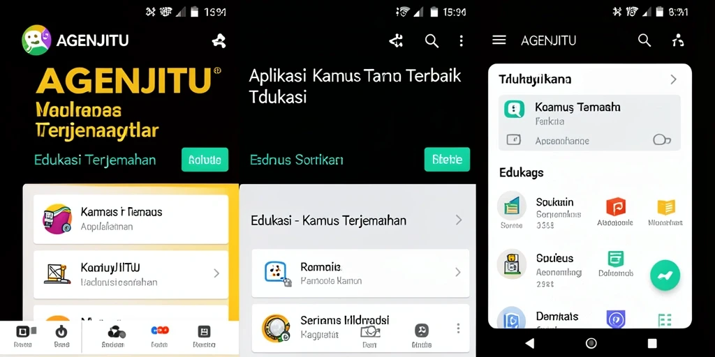 Tampilan antarmuka aplikasi AGENJITU untuk terjemahan yang jelas.