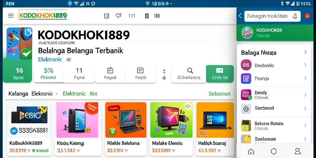 Antarmuka aplikasi KODOKHOKI889 yang mudah digunakan