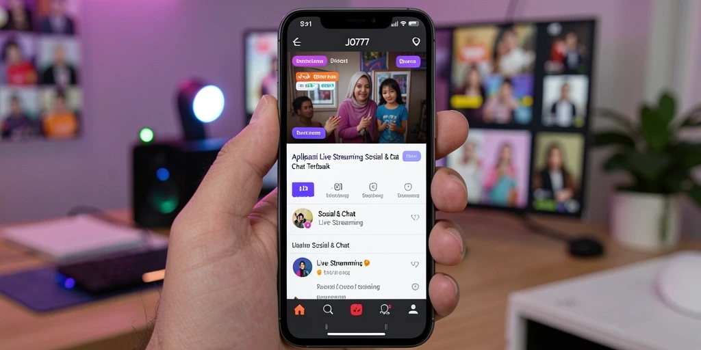 Tampilan antarmuka LJO777 yang modern dan interaktif saat Live Streaming.