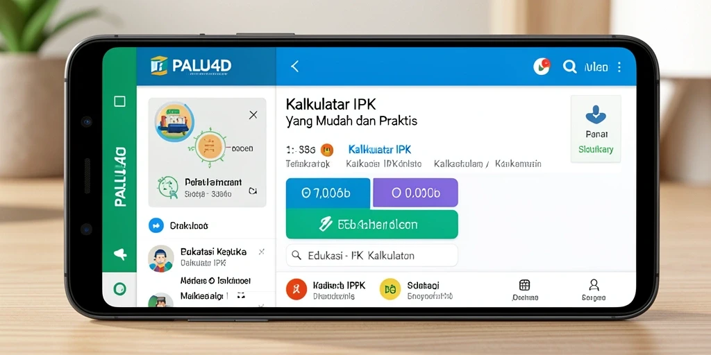 Tampilan antarmuka aplikasi PALU4D untuk kalkulator IPK yang user-friendly.