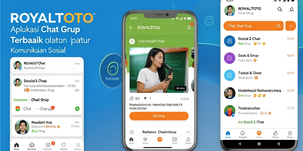 Tampilan antarmuka grup chat yang simple dan menarik di ROYALTOTO.