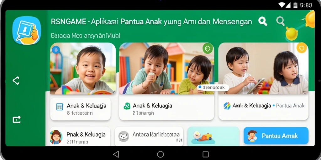 Antarmuka RSNGAME yang intuitif untuk pantau anak.